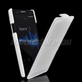 Capa Branca Couro Xperia S Lt26a / Lt26i + Película
