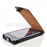 Capa couro Xperia Arc X12 Lt15a Lt18a + película